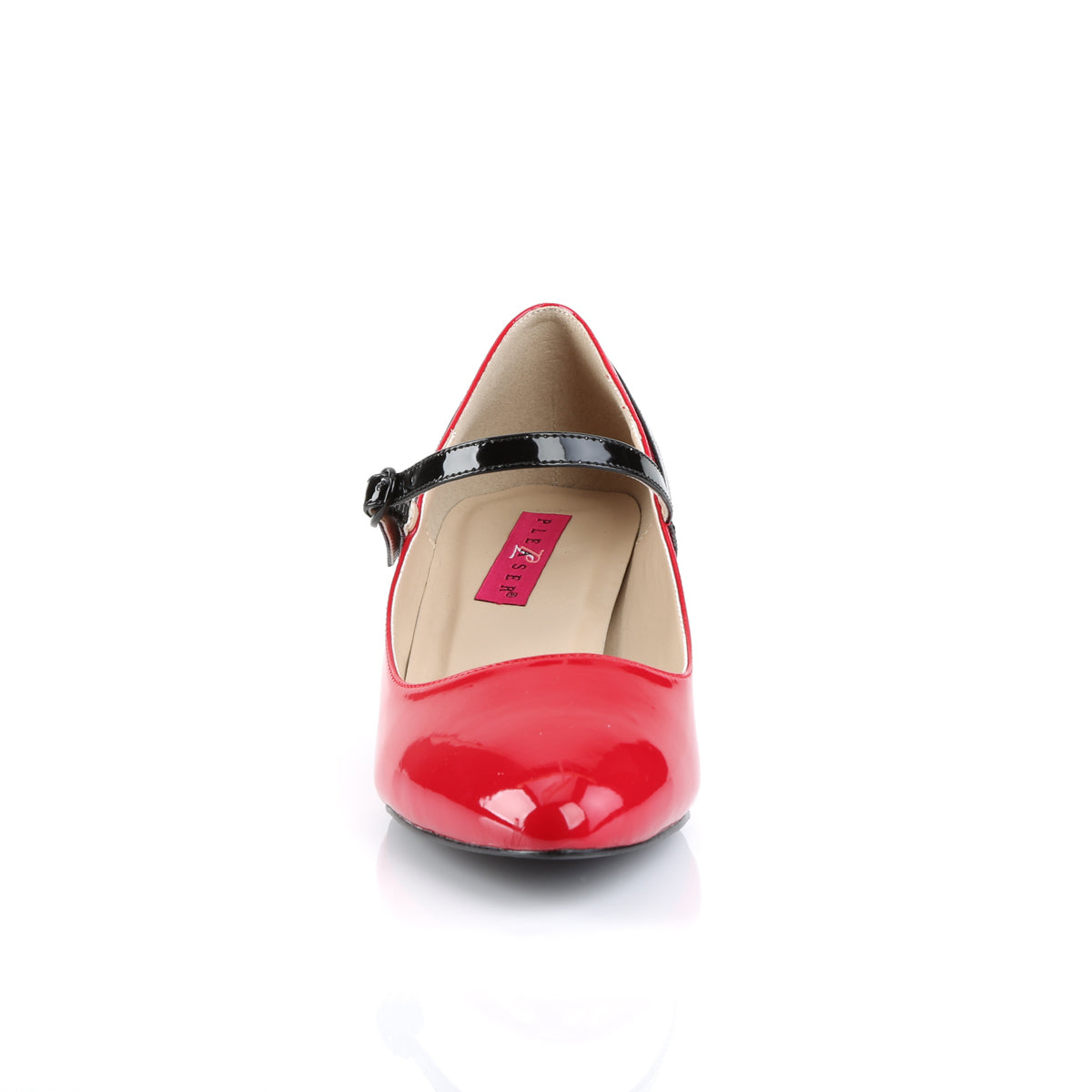 Pleaser Pink Label Pompes pour femmes FAB-425 Red-Blk Pat