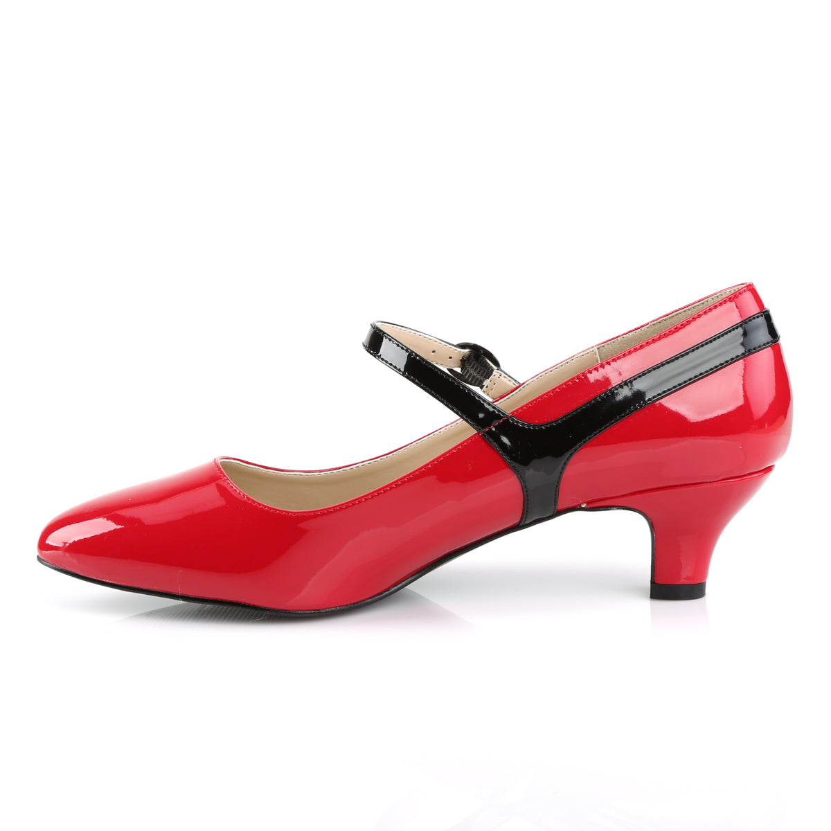 Pleaser Pink Label Pompes pour femmes FAB-425 Red-Blk Pat
