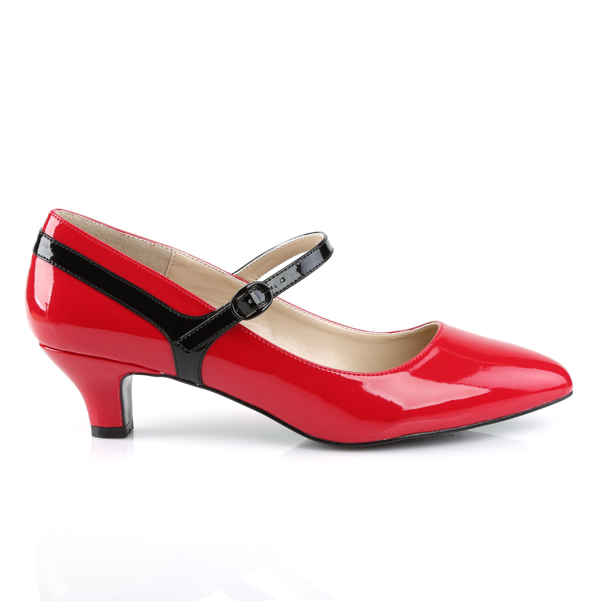 Pleaser Pink Label Pompes pour femmes FAB-425 Red-Blk Pat