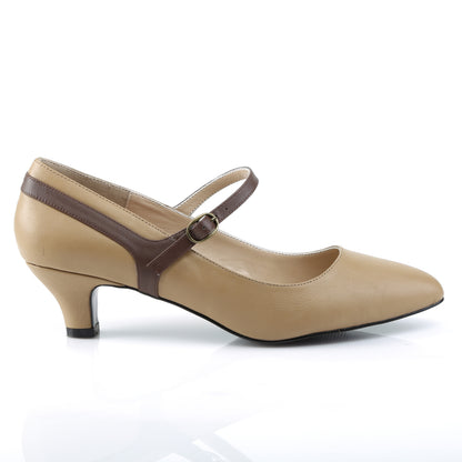 Pleaser Pink Label Pompes pour femmes FAB-425 Cuir brun brun brun