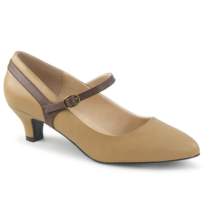 Pleaser Pink Label Pompes pour femmes FAB-425 Cuir brun brun brun