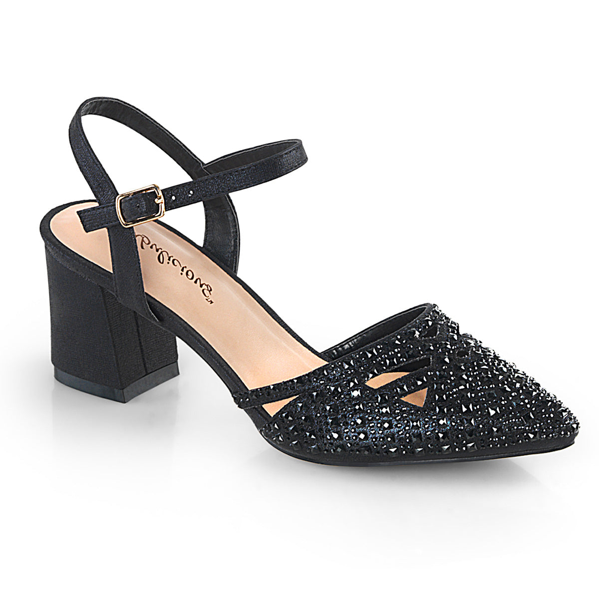 Fabulicious Pompes pour femmes FAYETissu chatoyant -06 blk