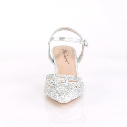 Fabulicious Womens Pumps FAYE-06 Slv Shimmering Fabric