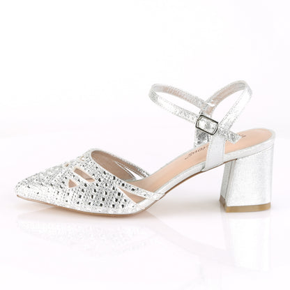 Fabulicious Womens Pumps FAYE-06 Slv Shimmering Fabric