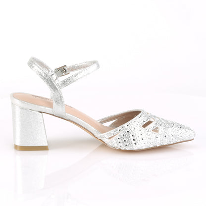 Fabulicious Womens Pumps FAYE-06 Slv Shimmering Fabric