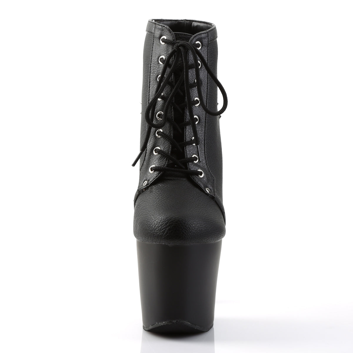 Pleaser Sandales pour femmes FEARLESS-700-28 BLK FAUX CUIR / BLK MATTE
