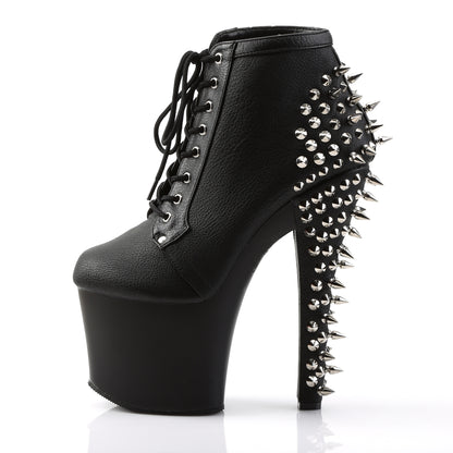Pleaser Sandales pour femmes FEARLESS-700-28 BLK FAUX CUIR / BLK MATTE