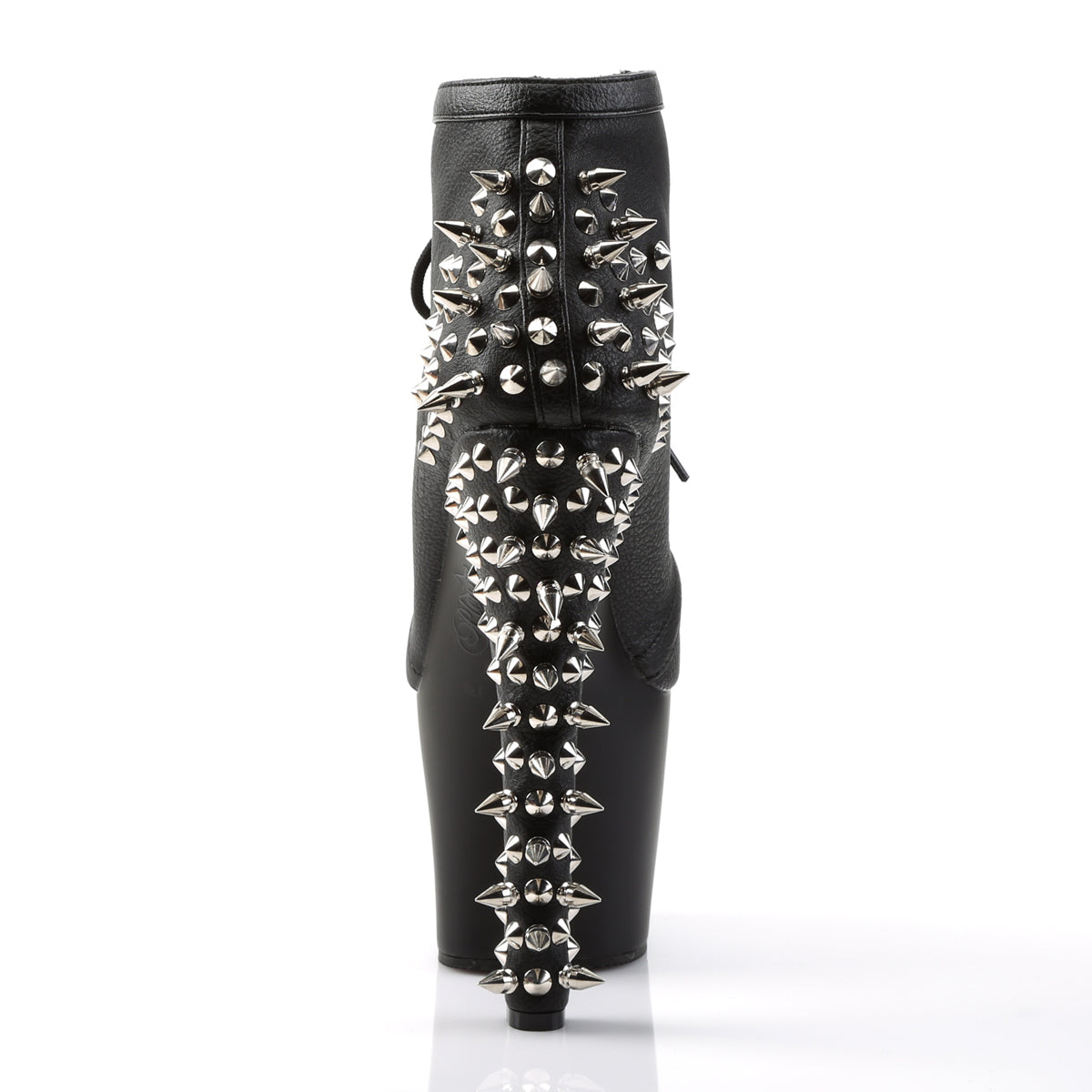 Pleaser Sandales pour femmes FEARLESS-700-28 BLK FAUX CUIR / BLK MATTE