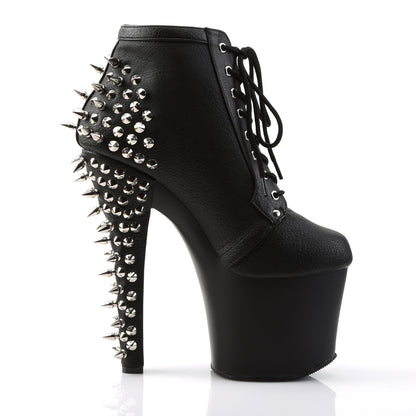 Pleaser Sandales pour femmes FEARLESS-700-28 BLK FAUX CUIR / BLK MATTE
