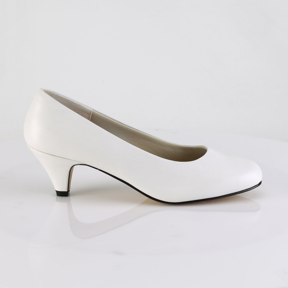 Pleaser Pink Label Womens Pumps FEFE-01 Wht Faux Leather