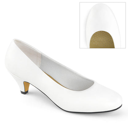 Pleaser Pink Label Womens Pumps FEFE-01 Wht Faux Leather