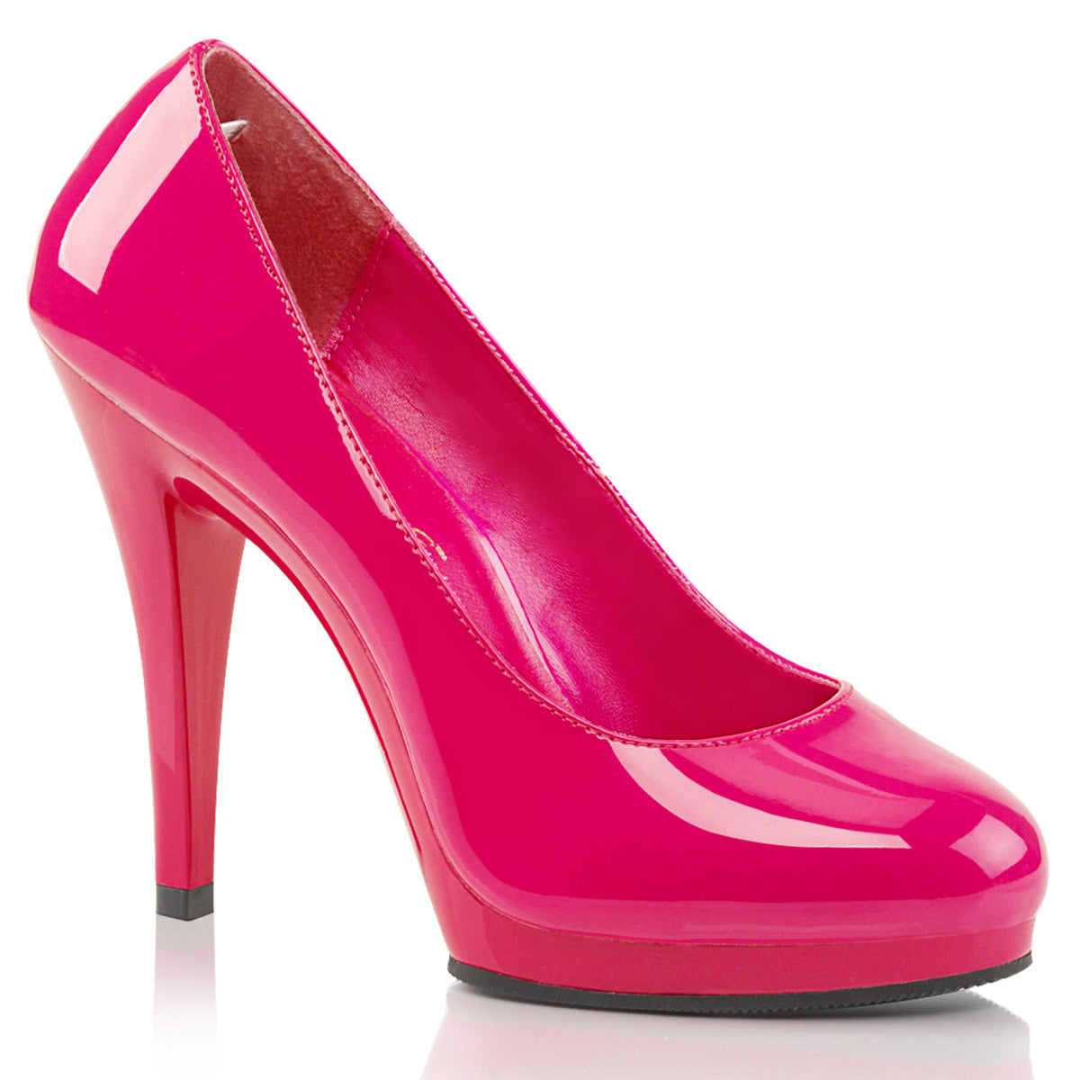 Pleaser Pink Label Pompes pour femmes FLAIR-480 Pat rose chaude / rose chaude