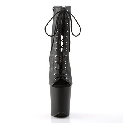 Pleaser Bottines pour femmes FLAMINGO-1016 BLK FAUX CUIR / BLK MATTE