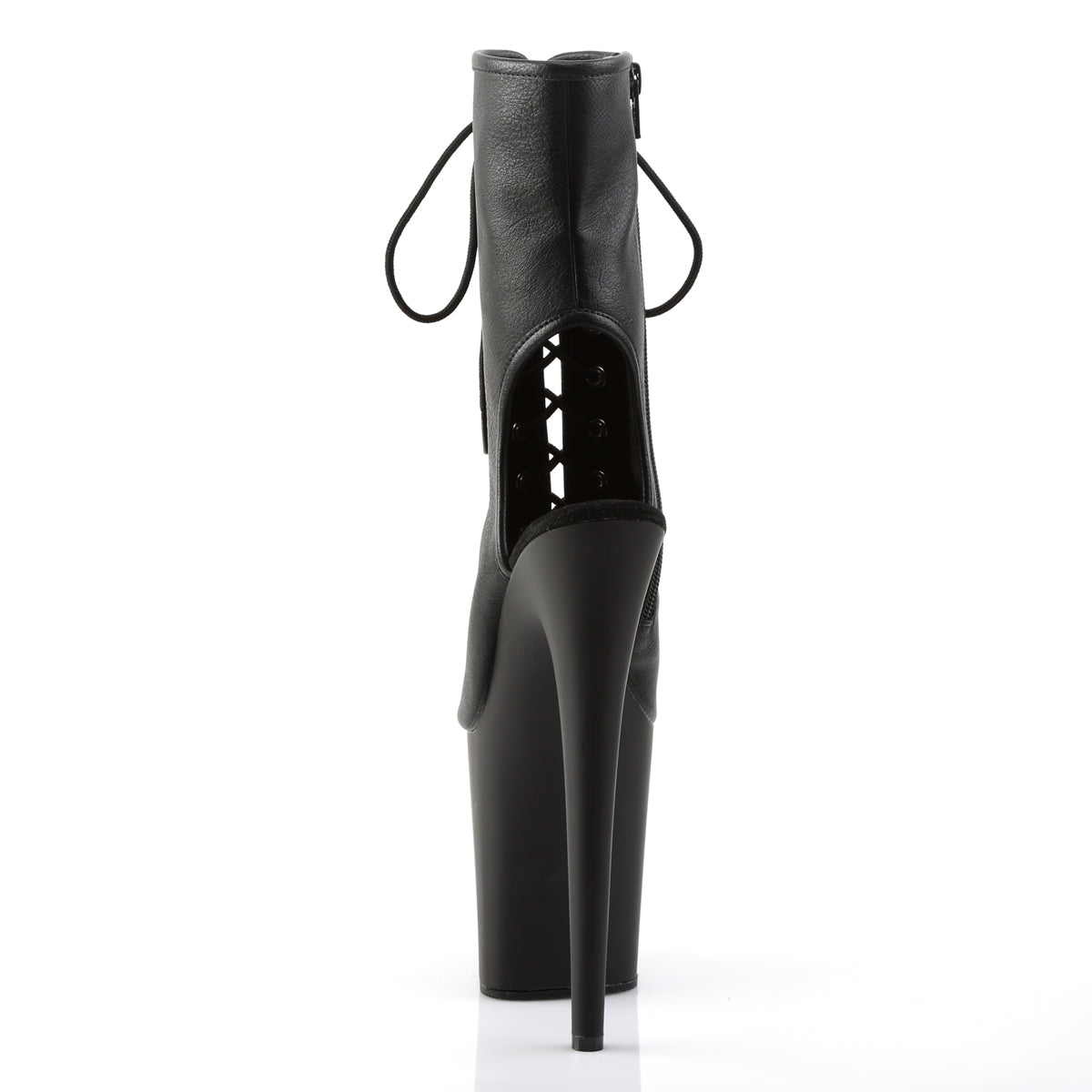 Pleaser Bottines pour femmes FLAMINGO-1016 BLK FAUX CUIR / BLK MATTE