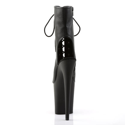 Pleaser Bottines pour femmes FLAMINGO-1016 BLK FAUX CUIR / BLK MATTE