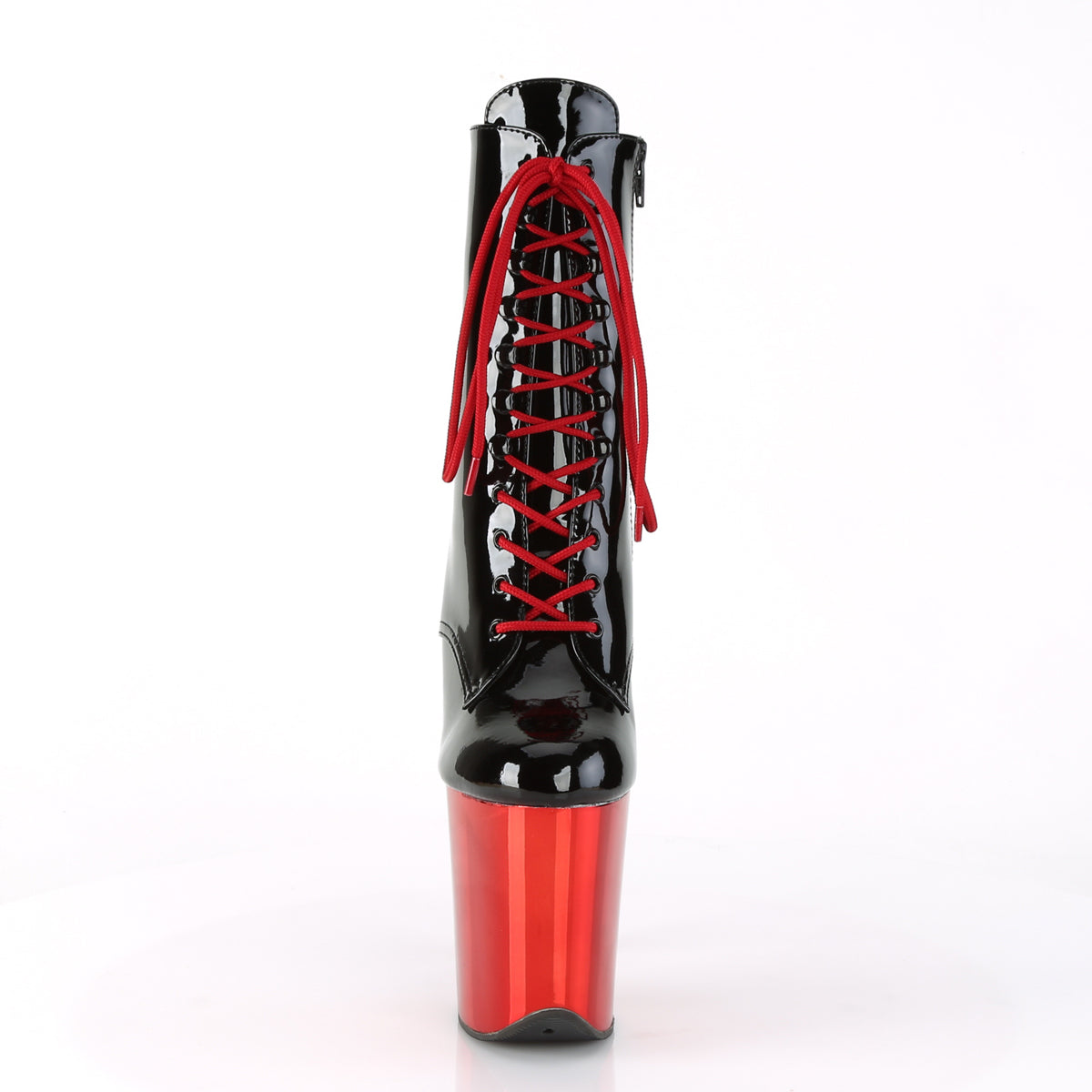Pleaser Bottines pour femmes FLAMINGO-1020 blk pat / rouge chrome