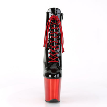 Pleaser Bottines pour femmes FLAMINGO-1020 blk pat / rouge chrome
