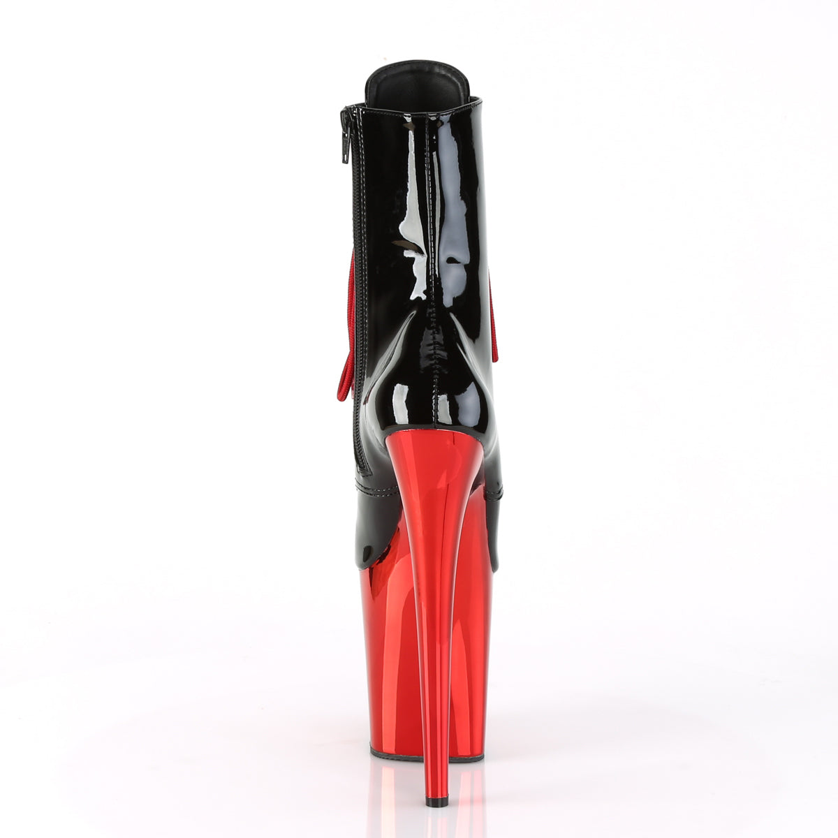 Pleaser Bottines pour femmes FLAMINGO-1020 blk pat / rouge chrome