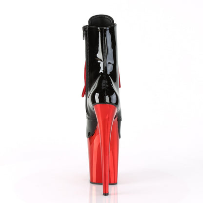 Pleaser Bottines pour femmes FLAMINGO-1020 blk pat / rouge chrome