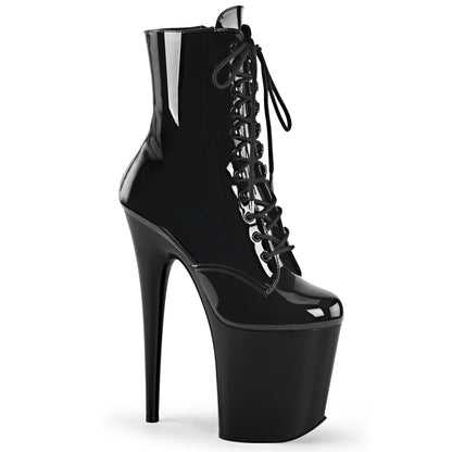 Pleaser Bottines pour femmes FLAMINGO-1020 BLK PAT / BLK