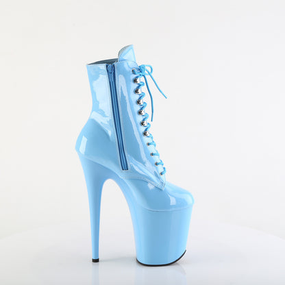 Pleaser Women's Platform Shoes FLAMINGO-1020 B. Blue Pat/B. Blue