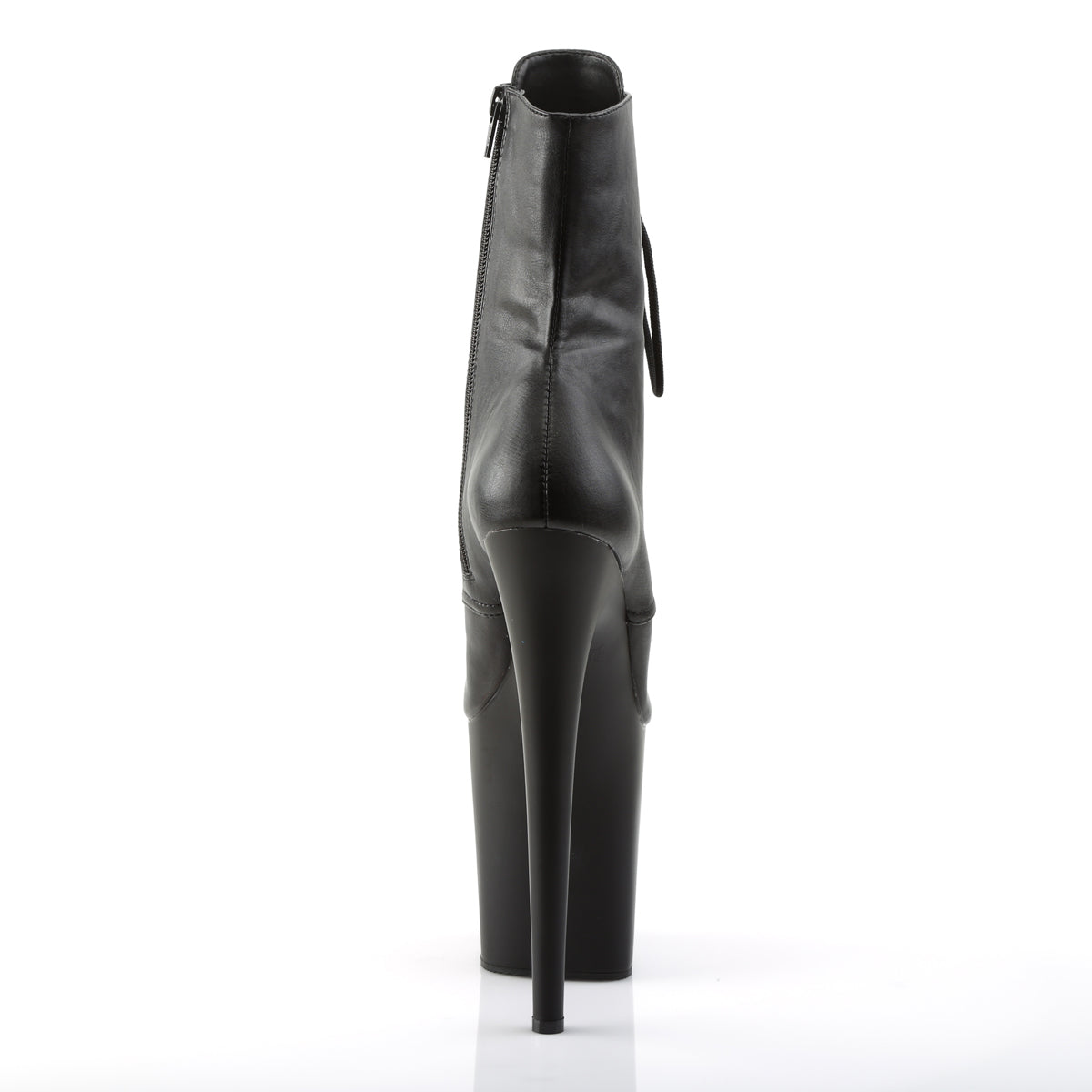 Pleaser Bottines pour femmes FLAMINGO-1020 Blk Faux Cuir / Blk Matte