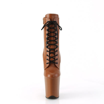 Pleaser   FLAMINGO-1020 caramel faux cuir / caramel mat