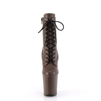 Pleaser   FLAMINGO-1020 Mocha Faux Leather / Moch Matte