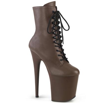 Pleaser   FLAMINGO-1020 Mocha Faux Leather / Moch Matte