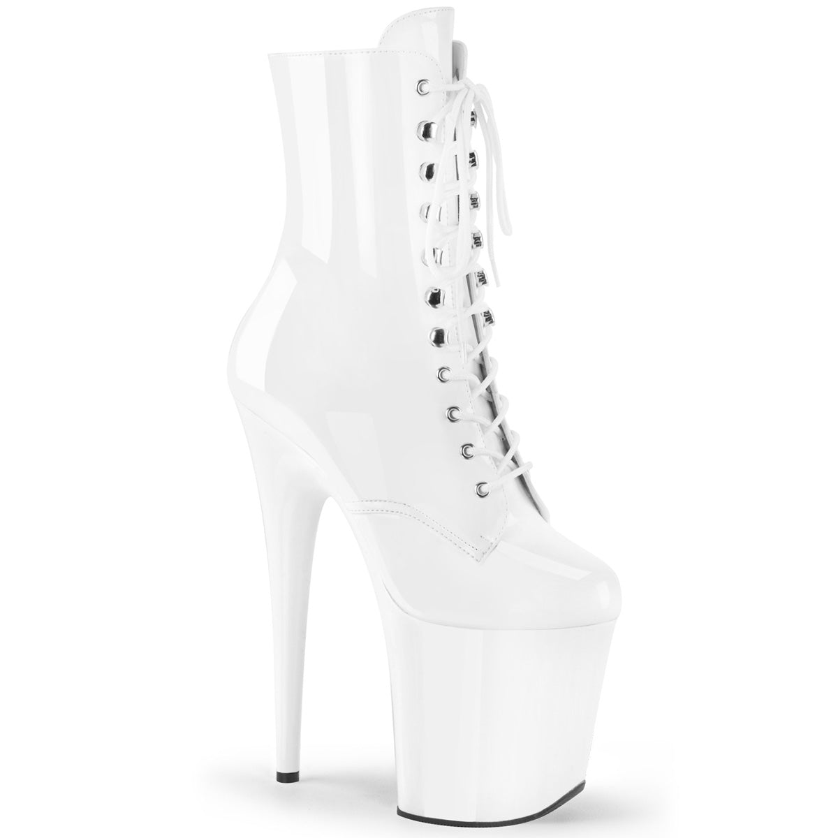 Pleaser Bottines pour femmes FLAMINGO-1020 wht pat / wht