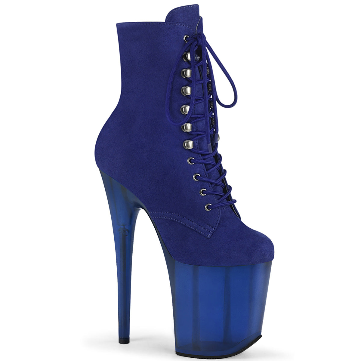 Pleaser Bottines pour femmes FLAMINGO-1020fst bleu royal en faux daim / bleu givré