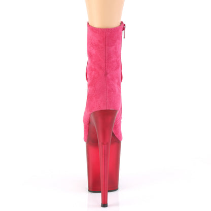 Pleaser Bottines pour femmes FLAMINGO-1020fst H. Faux Suisse rose / Givré H. Rose
