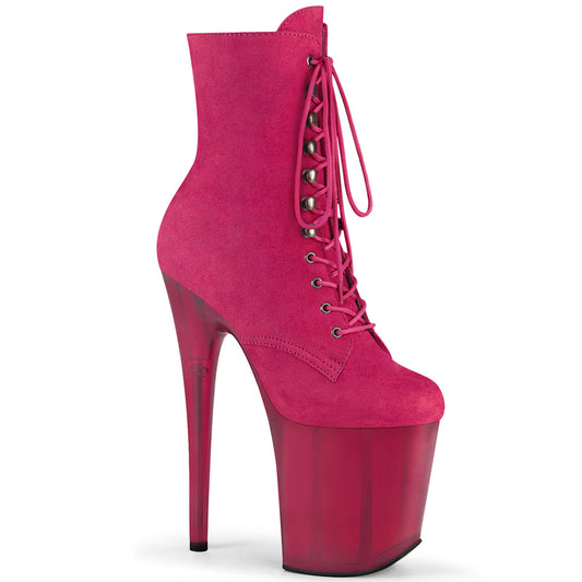 Pleaser Bottines pour femmes FLAMINGO-1020fst H. Faux Suisse rose / Givré H. Rose