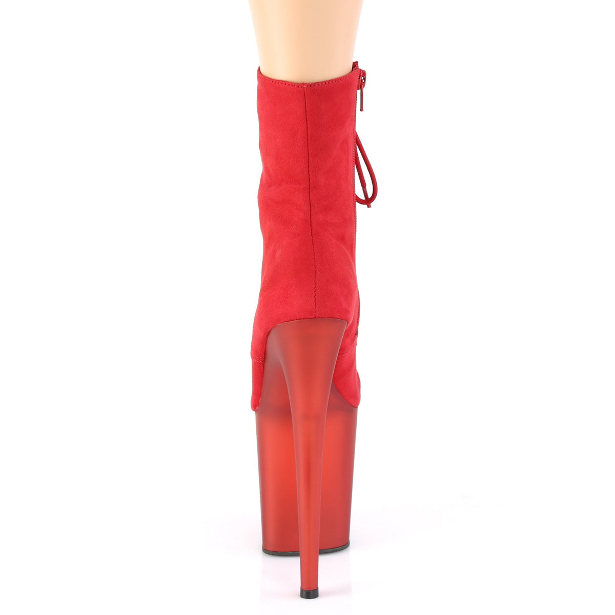 Pleaser Bottines pour femmes FLAMINGO-1020fst rouge en faux daim / rouge givré