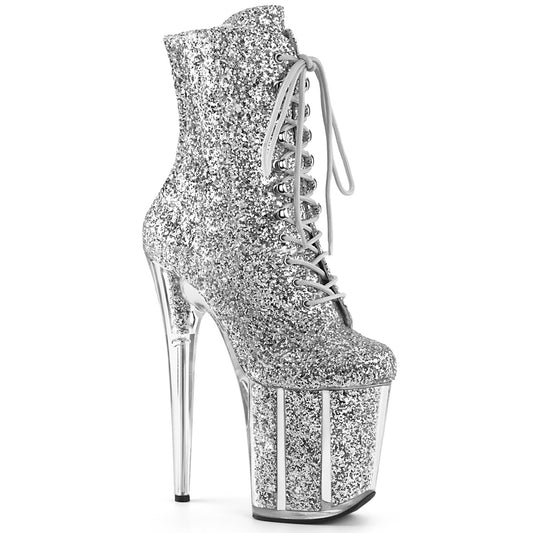 Pleaser Bottines pour femmes FLAMINGO-1020g SLV Glitter / SLV Glitter