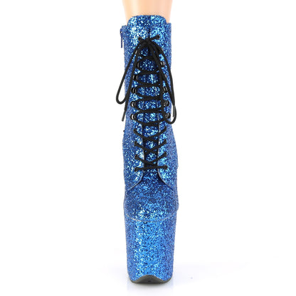 Pleaser Bottines pour femmes FLAMINGO-1020GWR Royal Blue Glitter / Royal Blue Glitter