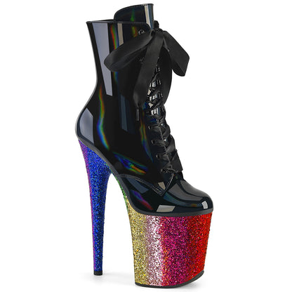 Pleaser   FLAMINGO-1020hg blk holo pat /Rainbow Briller