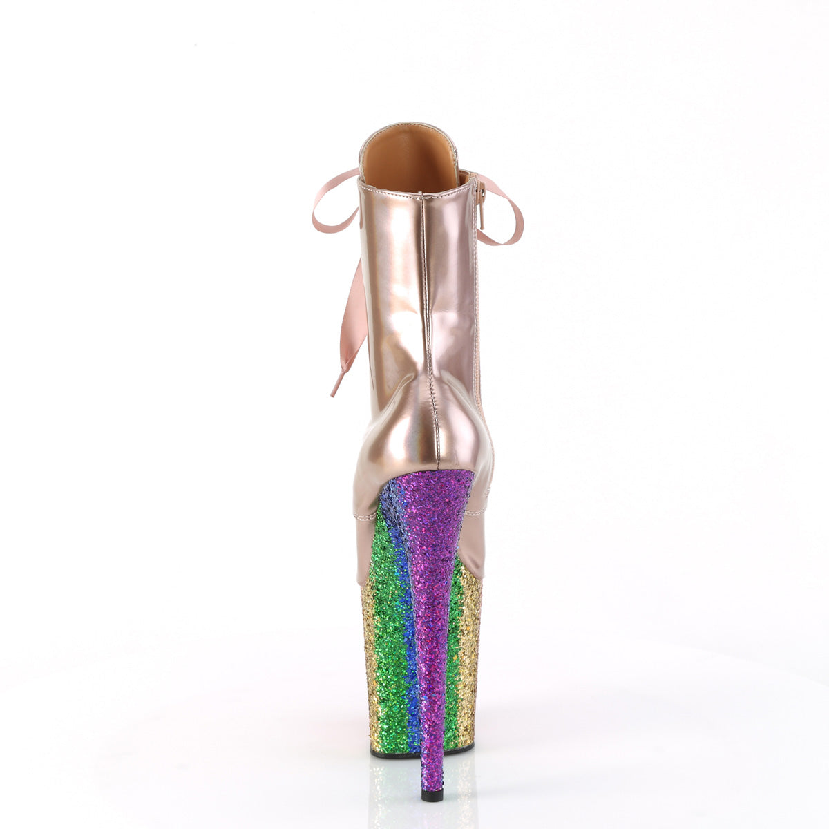 Pleaser   FLAMINGO-1020hg Holo Gold rose Pat /Rainbow Briller