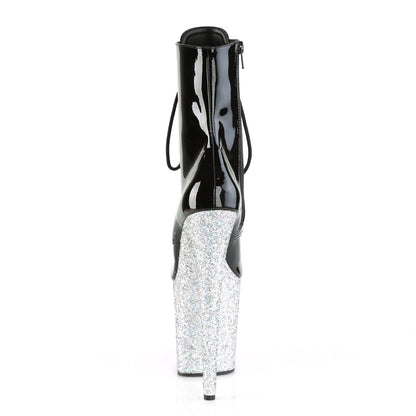 Pleaser Bottines pour femmes FLAMINGO-1020LG BLK / SLV Multi Glitter