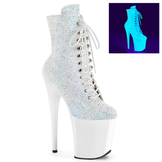 Pleaser   FLAMINGO-1020lg néon wht multi-paillettes / néon wht