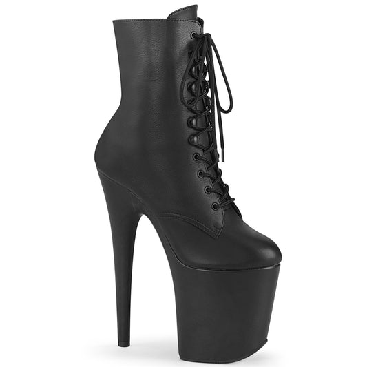 Pleaser Bottines pour femmes FLAMINGO-1020LWR BLK CUIR / CUIR BLK