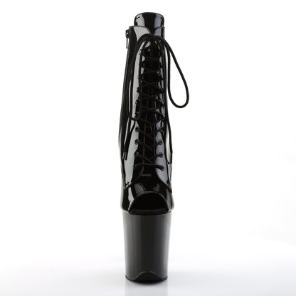 Pleaser Bottines pour femmes FLAMINGO-1021 BLK PAT / BLK