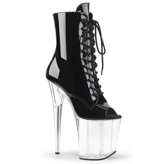 Pleaser Bottines pour femmes FLAMINGO-1021 BLK PAT / CLR