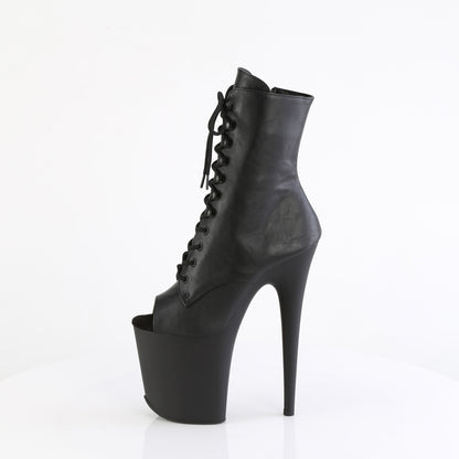 Pleaser   FLAMINGO-1021 Blk faux cuir / blk matte