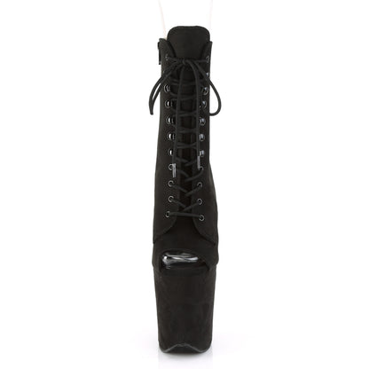 Pleaser Bottines pour femmes FLAMINGO-1021FS BLK FAUX SUDE / BLK FAUX SUDE