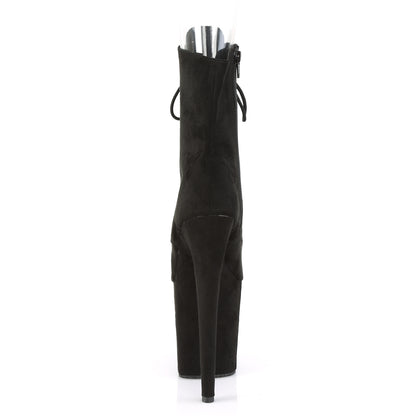 Pleaser Bottines pour femmes FLAMINGO-1021FS BLK FAUX SUDE / BLK FAUX SUDE