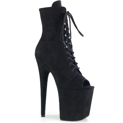 Pleaser Bottines pour femmes FLAMINGO-1021FS BLK FAUX SUDE / BLK FAUX SUDE