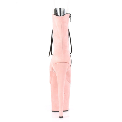 Pleaser Bottines pour femmes FLAMINGO-1021FS B. FAUX SUDE SUEDE / B. Faux daim rose