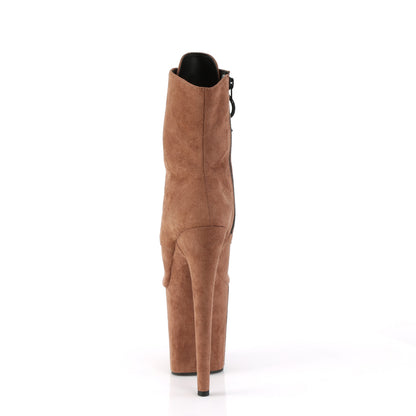 Pleaser  Ankle Boots FLAMINGO-1021FS Caramel Faux Suede/Caramel Faux Suede