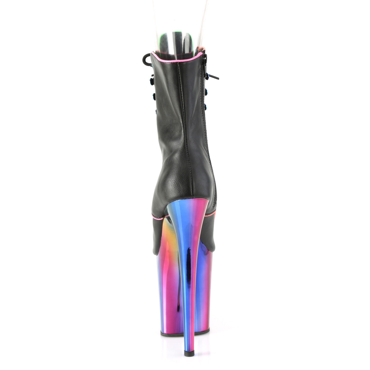 Pleaser  Bottines FLAMINGO-1021rc-02 BLK PAT /Rainbow Chrome